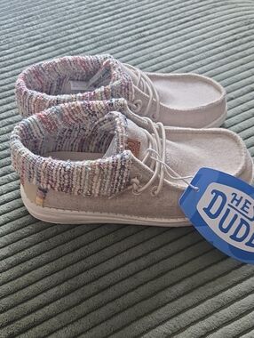 Hey Dude Wendy Fold Baja Cream Multi Wool Blend Youth Kids 11 TD11 EU 30 NWT